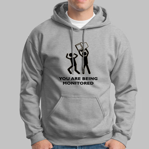 You Are Being Monitored Funny Programmer Hoodies For Men Online India