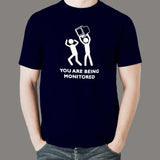 You Are Being Monitored Funny Programmer T-Shirt For Men