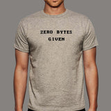 Zero Bytes Given Funny Programmer T-Shirt For Men Online India