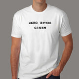 Zero Bytes Given Funny Programmer T-Shirt For Men India