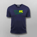 Zombie Eat Flesh Funny V-Neck T-shirt For Men Online 