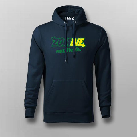 Zombie Eat Flesh Funny Hoodies For Men Online India 