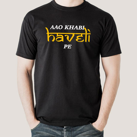 Aao khabi haveli pe Men's T-shirt