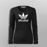 Adidas Parody Funny Alcohol Fullsleeve T-Shirt For Women Online India