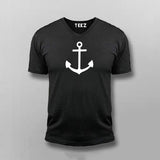 Anchor Logo V neck T-shirt For Men Online India