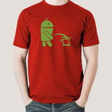 Android Peeing on Apple Men's T-shirt