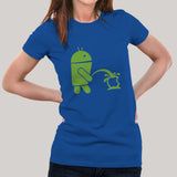 Android Peeing on Apple Women's T-shirt