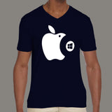 Apple Eating Windows Men's v NECK T-shirt online 