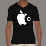 Apple Eating Windows Men's v NECK T-shirt online india