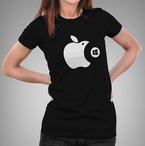Apple Eating Windows Women's T-shirt