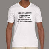 Azeroth address Undercity Inn Men's v neck T-shirt online 