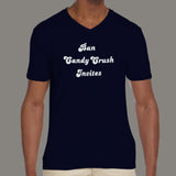 Ban Candy Crush Invites Men's v neck T-shirt  online india