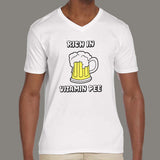 Rich In Vitamin Pee - Men's Beer v neck T-shirt online india