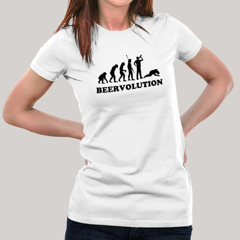 Buy Beervolution Women's T-shirt  At Just Rs 349 On Sale! Online India
