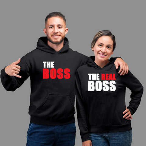 Boss And The Real Boss Couple Hoodies