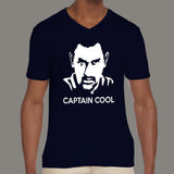 Dhoni Captain Cool Men's v neck T-shirt online india