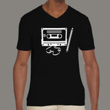 Cassette & Pencil Men's  v neck T-shirt online india