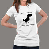 Google Chrome Offline Dinosaur T-Shirts For Women online india