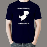 Google Chrome Offline Dinosaur T-Shirts For Men  india