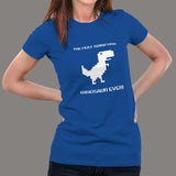 Google Chrome Offline Dinosaur T-Shirts For Women  india