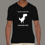 Google Chrome Offline Dinosaur V Neck T-Shirts For Men online