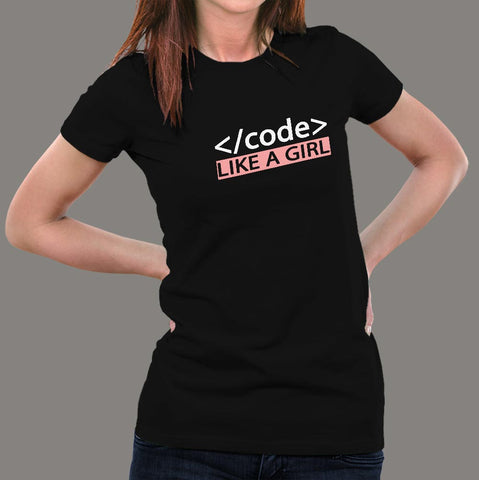 Code Like a Girl T-Shirt online india