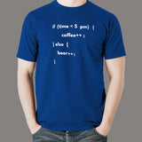 Funny Coffee And Beer Eat Sleep Code Web Developer T-Shirt For Men Online India