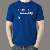 If Coffee Empty Then Refill Cup Funny IT Programmer T-Shirt For Men india