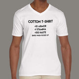 Cotton T shirt Men's v neck T-shirt online india
