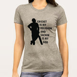 Cricket is My Religion & Sachin Is My God Women's T-shirt