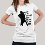Cricket is My Religion & Sachin Is My God Women's T-shirt