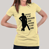 Cricket is My Religion & Sachin Is My God Women's T-shirt
