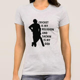 Cricket is My Religion & Sachin Is My God Women's T-shirt
