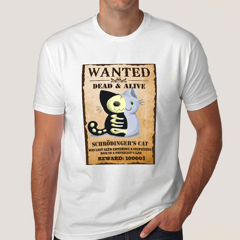 Schrödinger's Cat Wanted Men's T-shirt