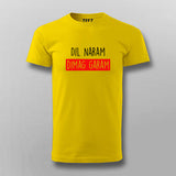 Dil Naram Dimag Garam Funny Hindi Meme T-shirt For Men Online India