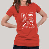 Eat Sleep Cricket Women's T-shirt