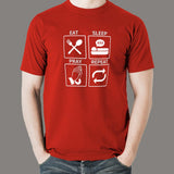 Eat Sleep Pray Repeat Christian Lover T-Shirt For Men india