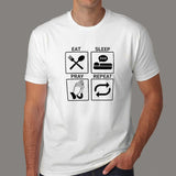 Eat Sleep Pray Repeat Christian Lover T-Shirt For Men online india