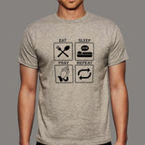 Eat Sleep Pray Repeat Christian Lover T-Shirt For Men