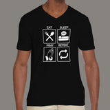 Eat Sleep Pray Repeat Christian Lover V Neck T-Shirt For Men online india