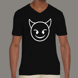 Evil Smiley Face Men's  v neck  T-shirt online india
