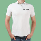 Funny Python Shell Code F-string >>> f yeah Polo T-Shirt For Men