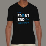 Front End Web Developer V-Neck T-Shirt For Men Online India