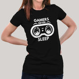 Gamer's Never Sleep - Women's T-Shirt