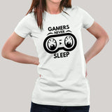 Gamer's Never Sleep - Women's T-Shirt online india