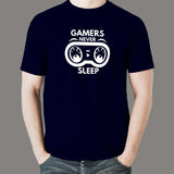 Gamer's Never Sleep - Men's T-Shirt online india teez 