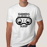 Gamer's Never Sleep - Men's T-Shirt