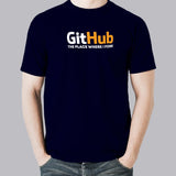 Github - The place where I Fork Men's Programming T-shirt India