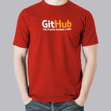 Github - The place where I Fork Men's Programming T-shirt  online