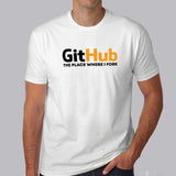 Github - The place where I Fork Men's Programming and attitude T-shirt  online india
